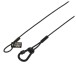 Equinox 25kg Black Stainless Steel Safety Wire with Screw Gate Carabiner, 35cm - Safety Tag