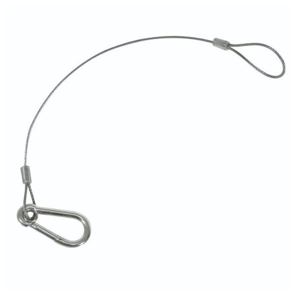 Equinox 20kg Safety Wire with Carabiner, 35cm