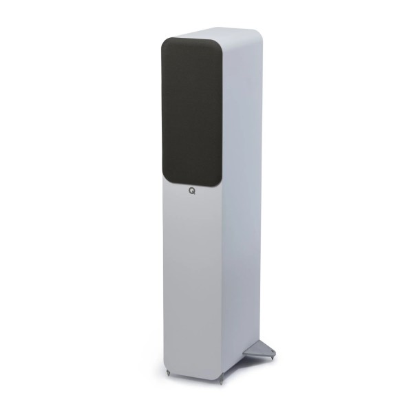 Q Acoustics 3040c Floorstanding Speakers (Pair), Satin White - grille 