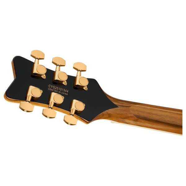 Gretsch Limited Edition Electromatic Black Limba CVT, Rosewood Fingerboard, Sunburst - back of headstock