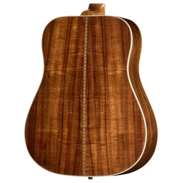 Gibson Custom Hummingbird Elegant Koa, Honey Burst - back of body