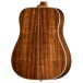 Gibson Custom Hummingbird Elegant Koa, Honey Burst - back of body