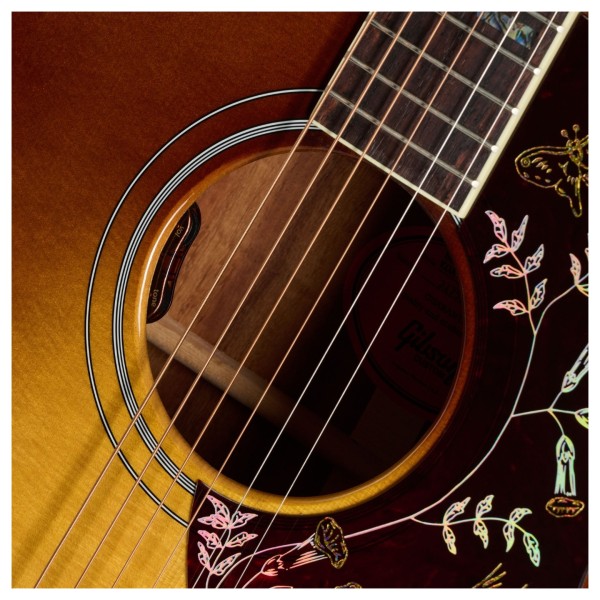 Gibson Custom Hummingbird Elegant Koa, Honey Burst - preamp controls