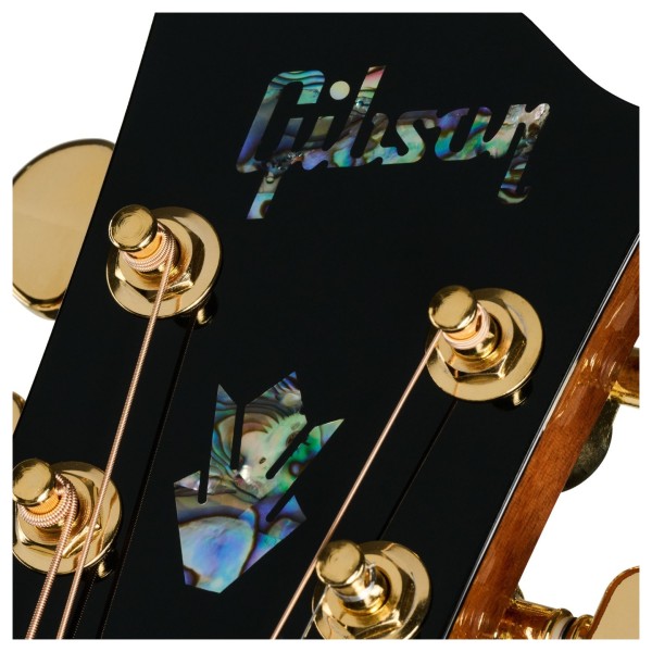 Gibson Custom Hummingbird Elegant Koa, Honey Burst - headstock logo