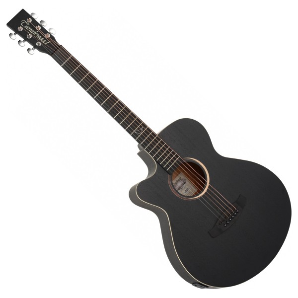 Tanglewood TB4CE Blackbird Super Folk Left Handed Acoustic, Smokestack Black Satin