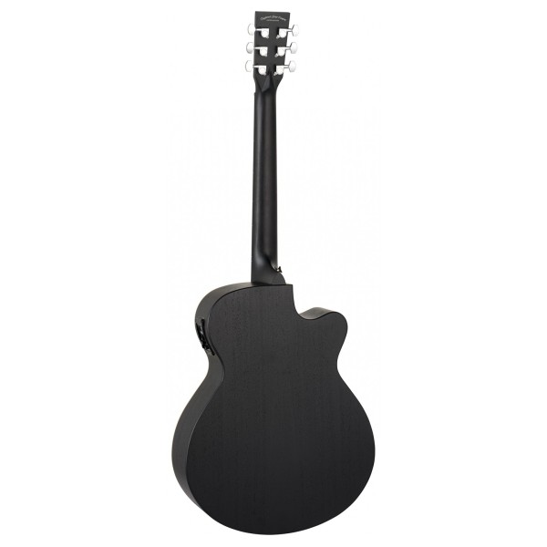 Tanglewood TB4CE Blackbird Super Folk Left Handed Acoustic, Smokestack Black Satin - back