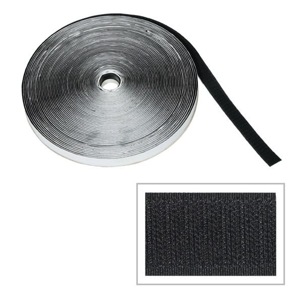 eLumen8 25m Hook Tape, 20mm Black