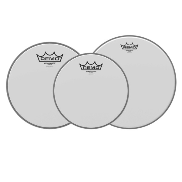 Remo Ambassador Coated Tom Pack - 10, 12, 14'' Heads