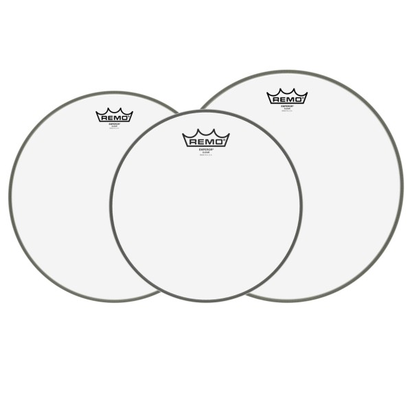 Remo Emperor Clear Tom Pack - 10, 12, 14'' Heads