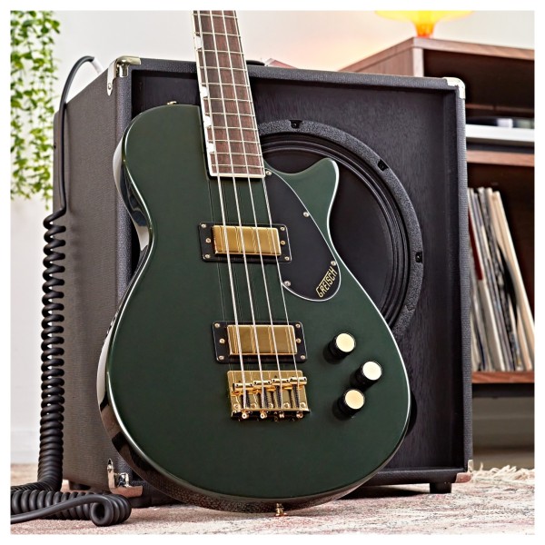 Gretsch Limited Edition Streamliner Jet Club Bass Single-Cut, Gold Hardware, Cadillac Green - lifestyle image 2