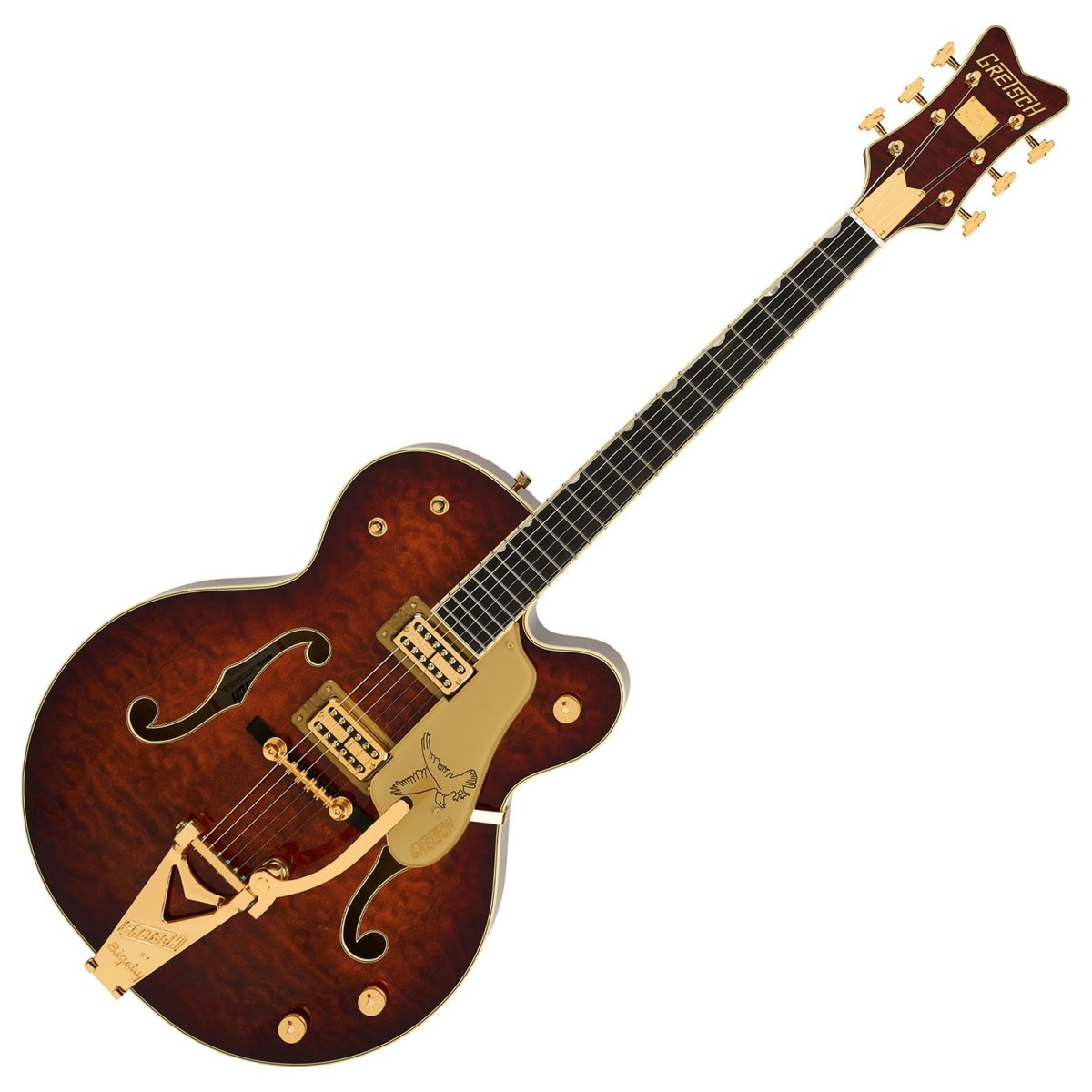 Gretsch G6136TGQM-59 Limited Edition Quilt Classic Falcon with Bigsby Ebony Fingerboard Forge Glow