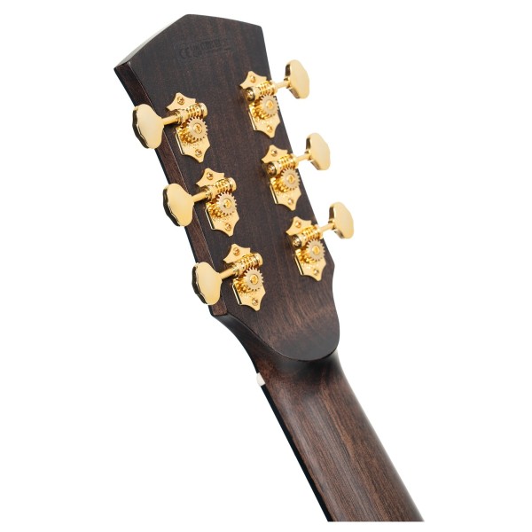 Cort Gold MC6 Ovangkol, Natural Gloss - back of headstock