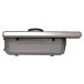 GSJ Compact Polycarbonate Violin Case with Detachable Bow Case, Brushed Silver 2
