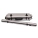 GSJ Compact Polycarbonate Violin Case with Detachable Bow Case, Brushed Silver 1