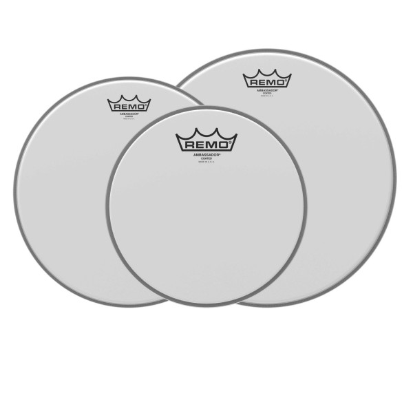 Remo Ambassador Coated Tom Pack - 12, 13, 16'' Heads