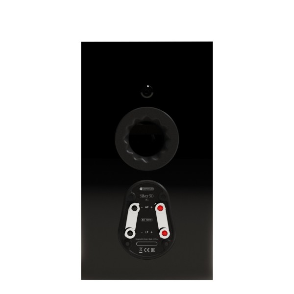 Monitor Audio Silver 50 8G Bookshelf Speakers (Pair), High Gloss Black - rear 