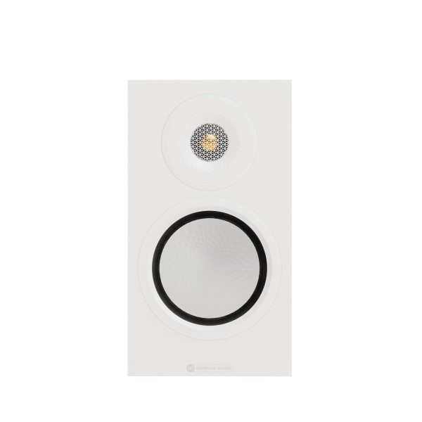 Monitor Audio Silver 50 8G Bookshelf Speakers (Pair), Satin White - front 