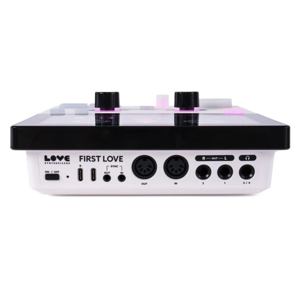 First Love FM Synthesizer, White - Rear