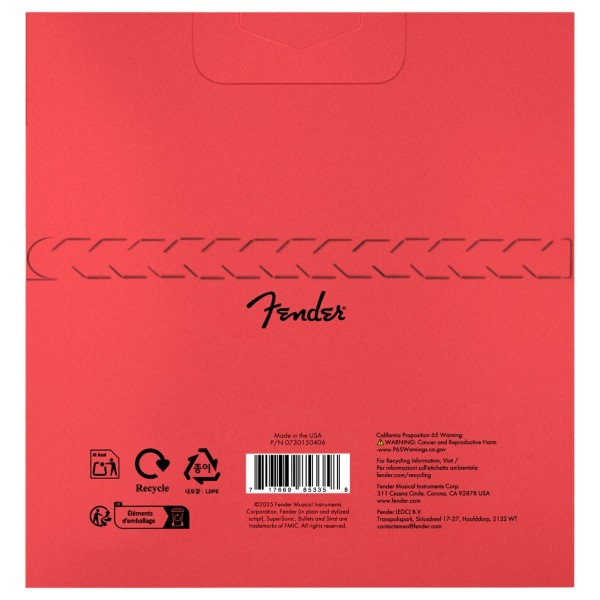 Fender SuperSonic 150R Guitar Strings, Pure Nickel, Ball End, Gauges .010-.046 - back