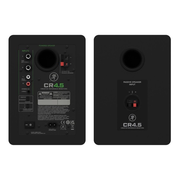 Mackie CR4.5 Studio Monitors Rear