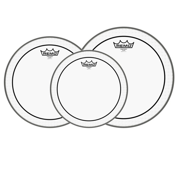 Remo Pinstripe Clear Tom Pack - 10, 12, 14'' Heads