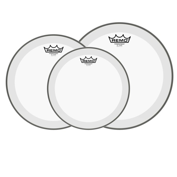 Remo Powerstroke 4 Clear Tom Pack - 10, 12, 14'' Heads
