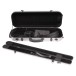 GSJ Compact Polycarbonate Violin Case with Detachable Bow Case, Brushed Silver 3