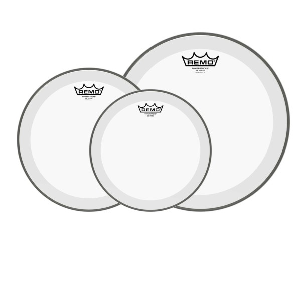 Remo Powerstroke 4 Clear Tom Pack - 12, 13, 16'' Heads