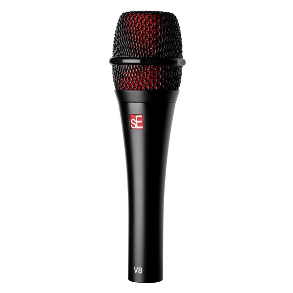 sE Electronics V8 Supercardiod Microphone, Matte Black - Angle