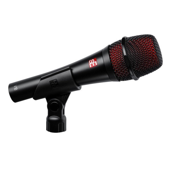 sE Electronics V8 Supercardiod Microphone, Matte Black - With Clip