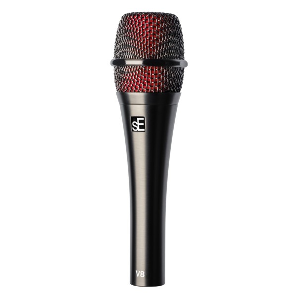 sE Electronics V8 Supercardiod Microphone, Graphite Grey - Angle
