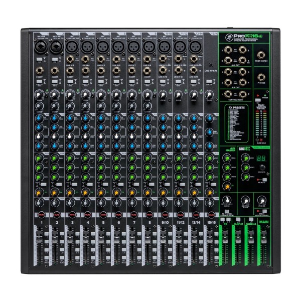 Mackie ProFX16v3 16-Channel Analog Mixer with USB, Top