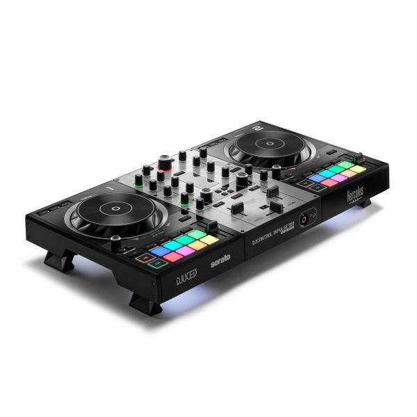 Inpulse 500 DJ Controller, Silver Edition - Angled