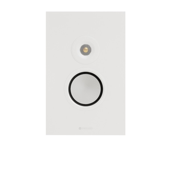 Monitor Audio Silver On-Wall 8G Speakers (Pair), Satin White - front 