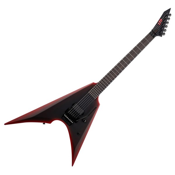 ESP LTD Arrow Black Metal II, Black Red Burst Satin