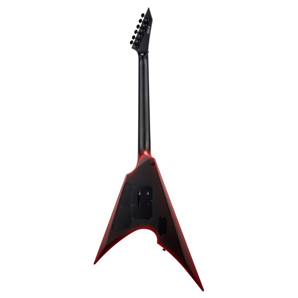 ESP LTD Arrow Black Metal II, Black Red Burst Satin - back