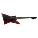 ESP LTD EXL Black Metal II, Black Red Burst Satin - angled shot