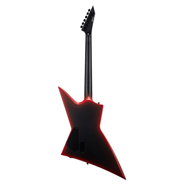 ESP LTD EXL Black Metal II, Black Red Burst Satin - back