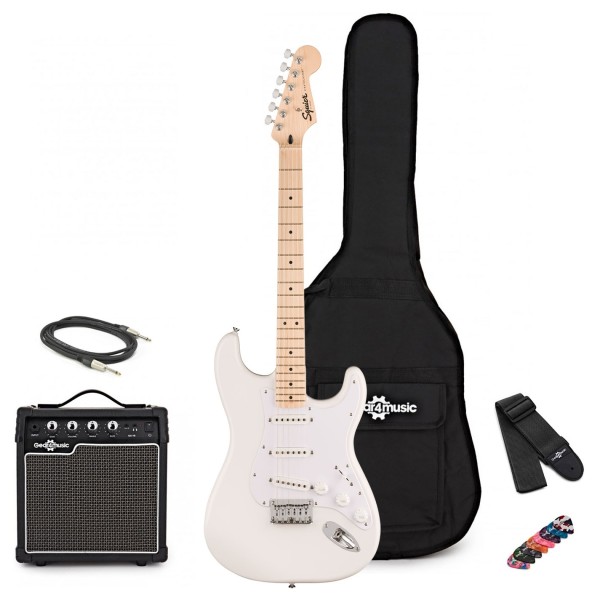 Squier Sonic Stratocaster Electric Guitar SSS Pack, Build Your Own Bundle