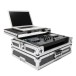 Magma DJ Controller Workstation for DDJ-FLX4 / DDJ-400 - Angled Open (DJ Controller and Laptop Not Included)