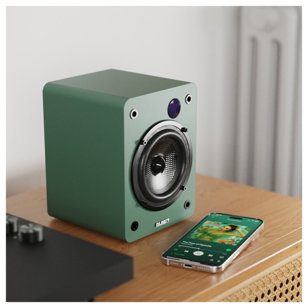 Majority D50X Bluetooth Bookshelf Speakers, Green