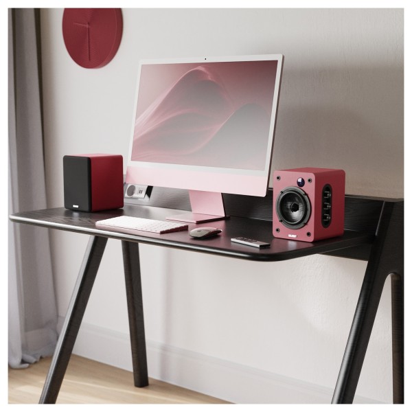 Majority D50X Bluetooth Bookshelf Speakers, Maroon