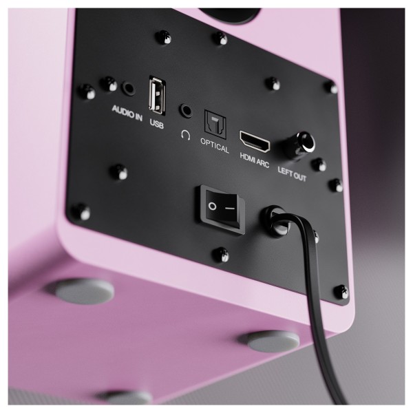 Majority D50X Bluetooth Bookshelf Speakers, Pink