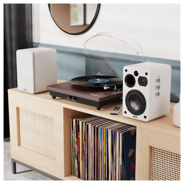 Majority D70X Active Bluetooth Bookshelf Speakers, White