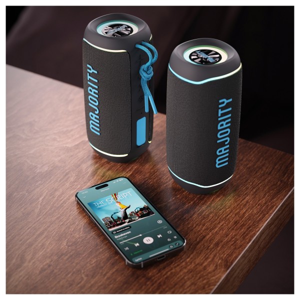 Majority Move 2 (M2) Portable Bluetooth Speaker, Black
