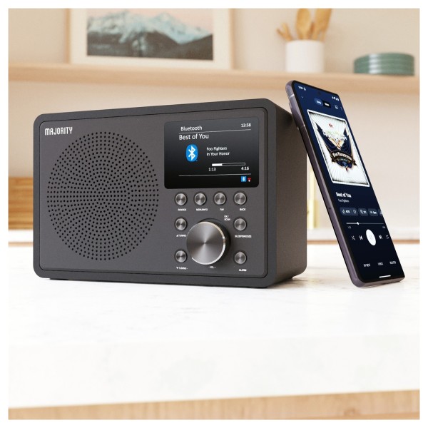 Majority Touro Internet Radio Music System, Black
