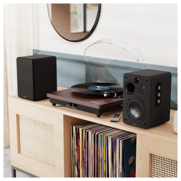 Majority D70X Active Bluetooth Bookshelf Speakers, Black