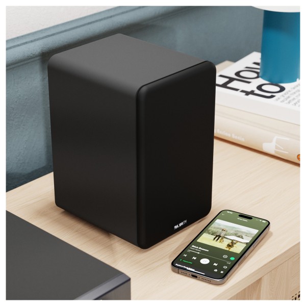 Majority D70X Active Bluetooth Bookshelf Speakers, Black