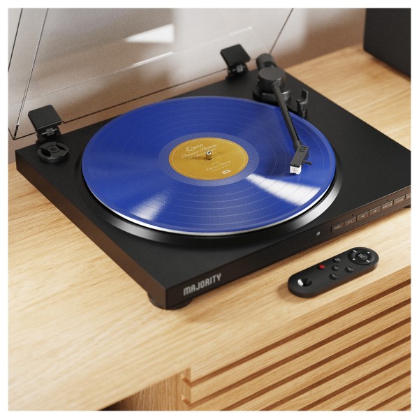 Majority Auto Automatic Bluetooth Turntable, Black
