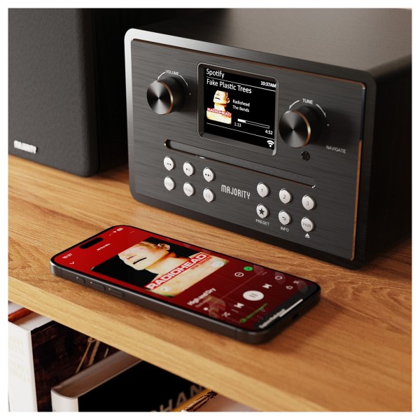 Majority Homerton Hi-Fi Internet Radio System, Black